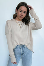 Coy Cutie Textured Raw Edge Boat Neck Top - BACK IN STOCK - Madison and Mallory
