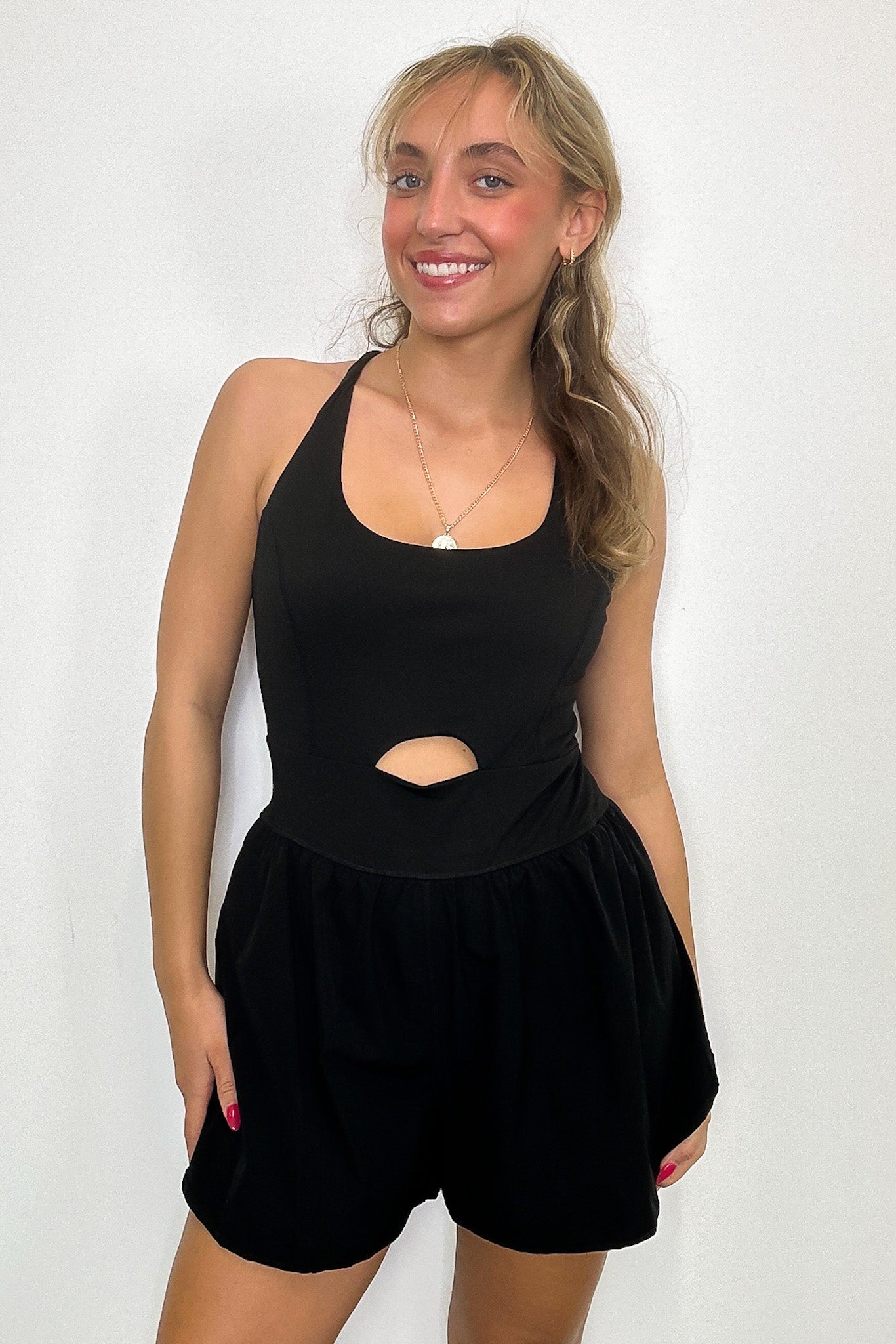 Haylee Cutout Active Romper - Madison and Mallory