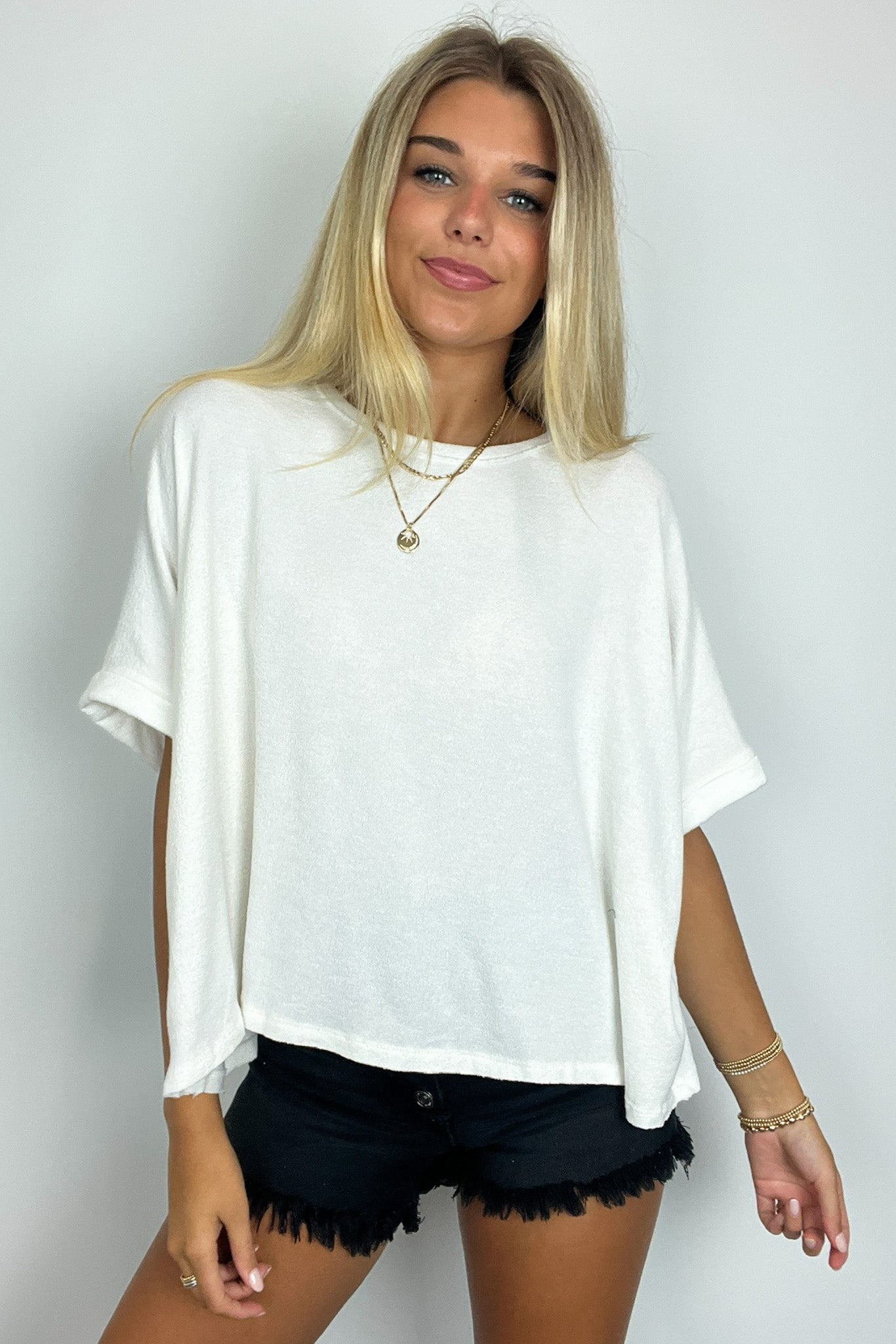 Paula Relaxed Cuffed Sleeve Top - FINAL SALE - Madison and Mallory