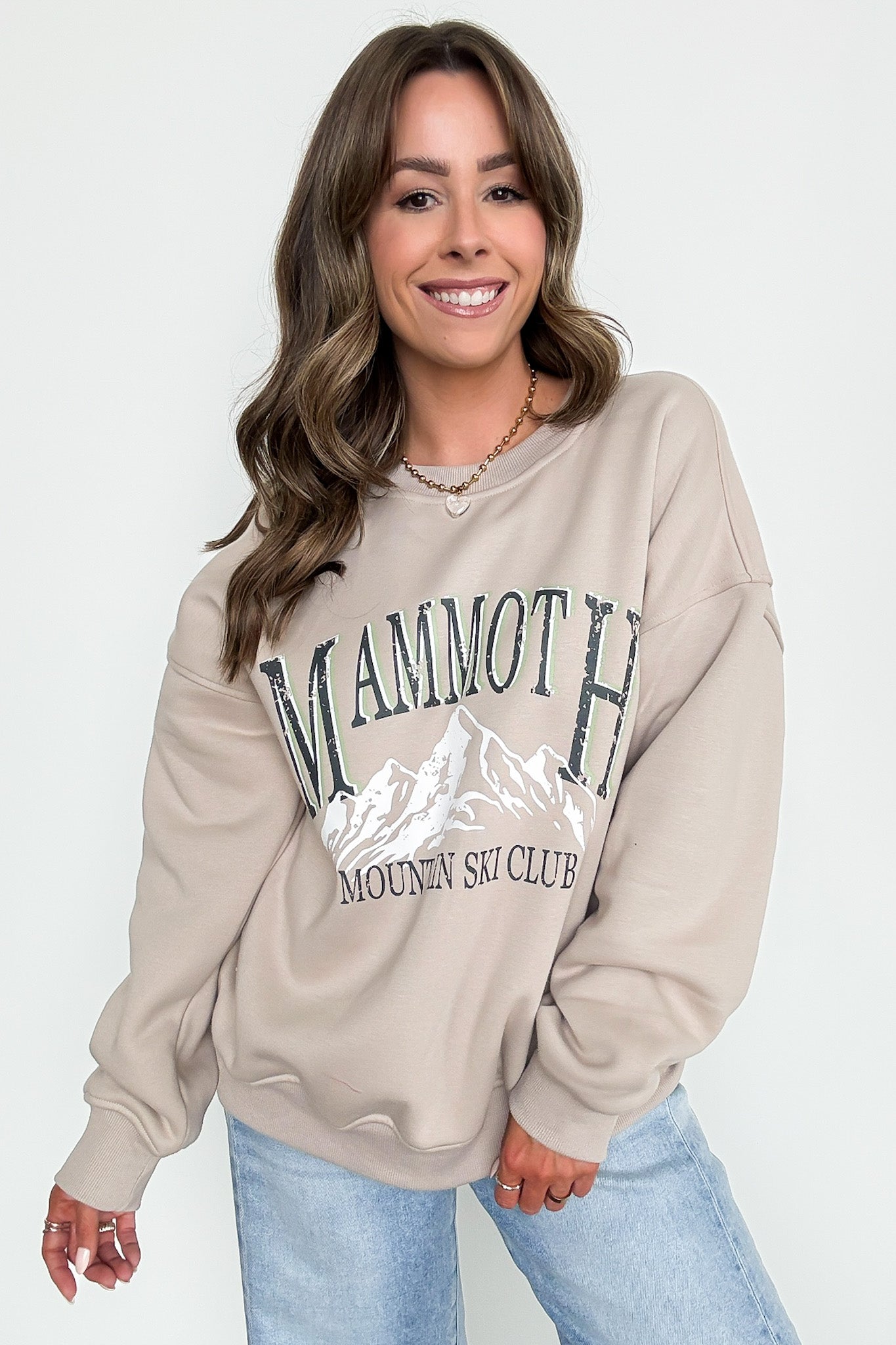 Mammoth Mountain Ski Club Oversized Graphic Sweatshirt - Madison and Mallory