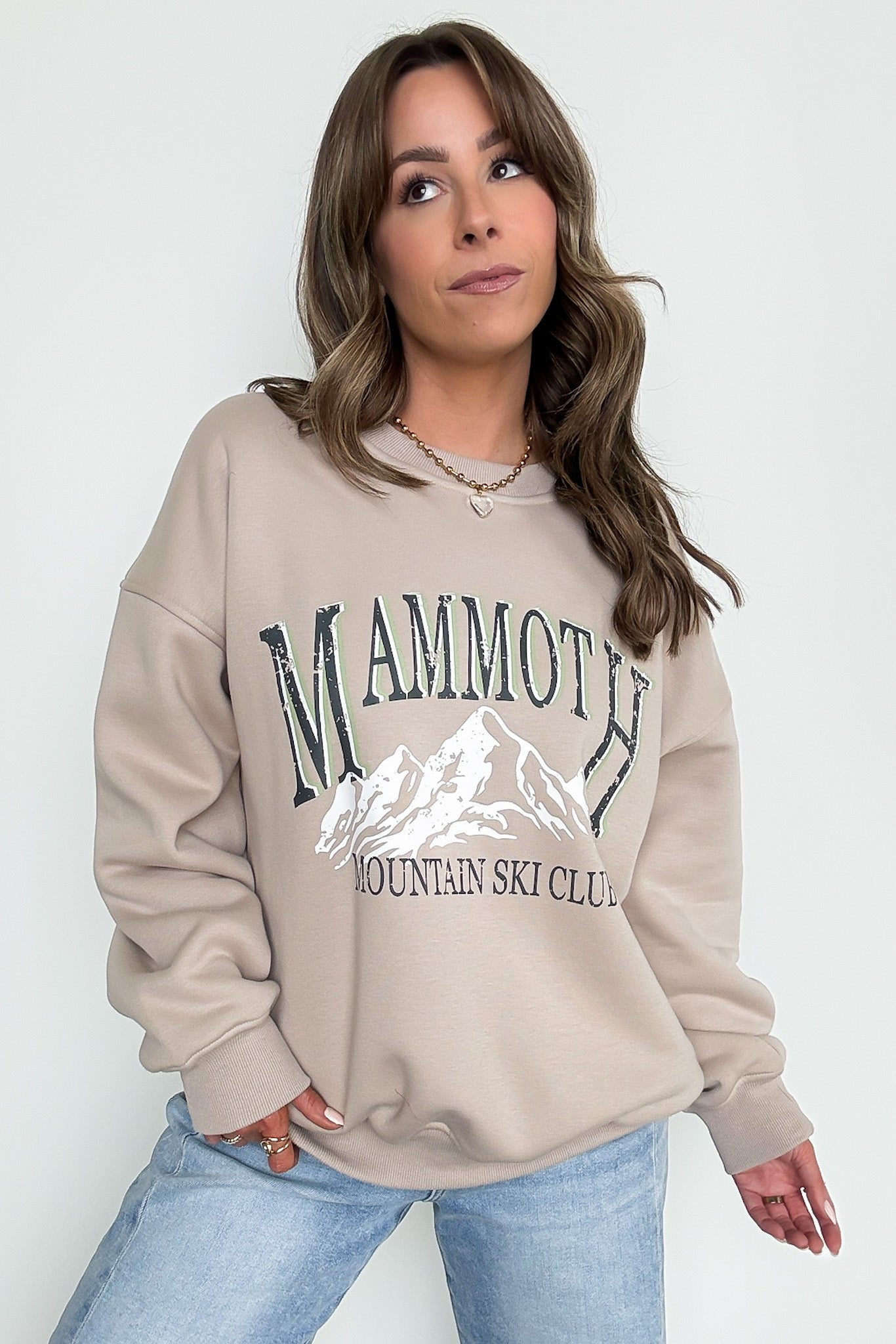 Mammoth Mountain Ski Club Oversized Graphic Sweatshirt - Madison and Mallory