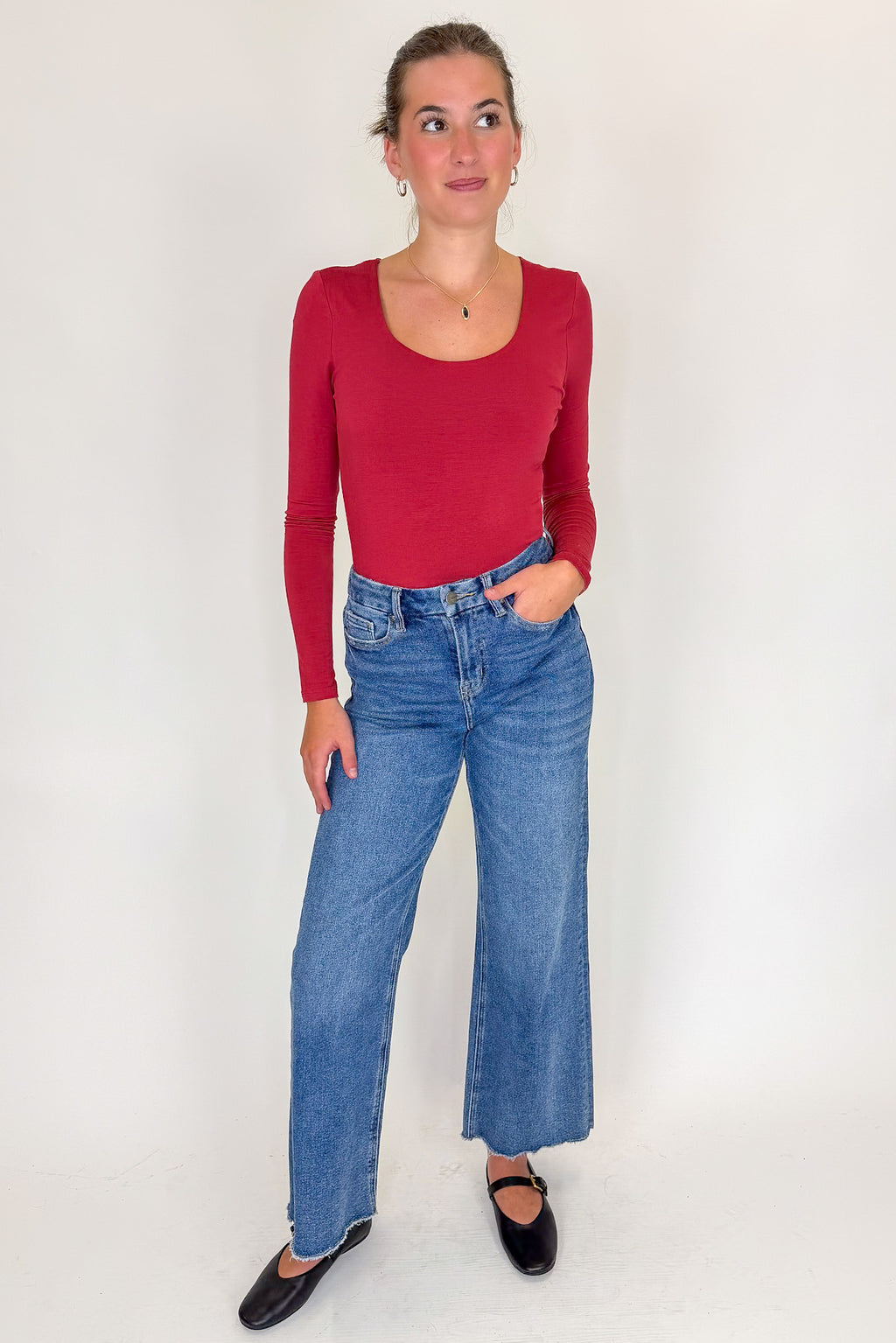 Easy Form Scoop Neck Top