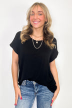 Camielle Round Neck Short Sleeve Top - FINAL SALE - Madison and Mallory