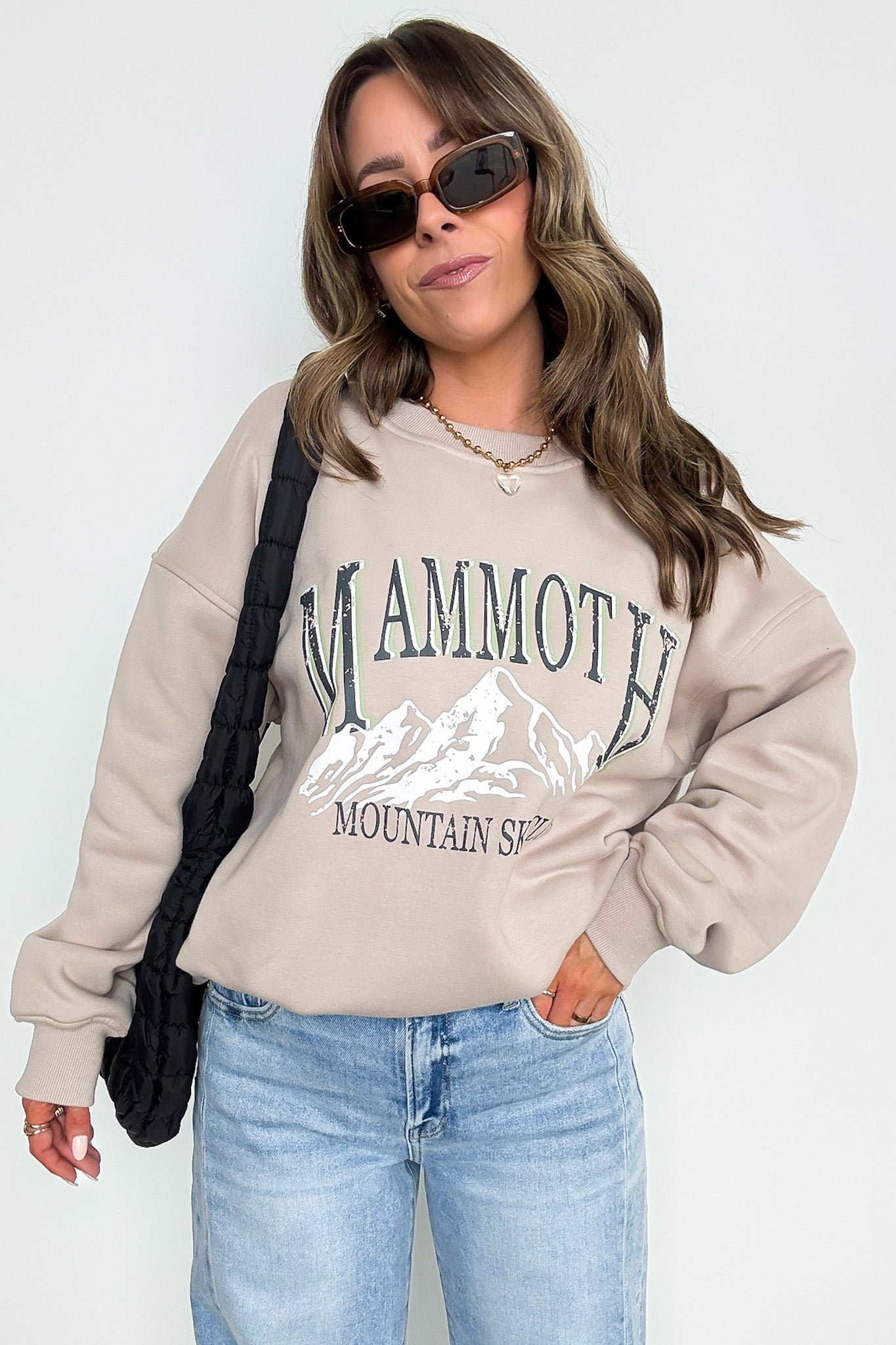 Mammoth Mountain Ski Club Oversized Graphic Sweatshirt - Madison and Mallory