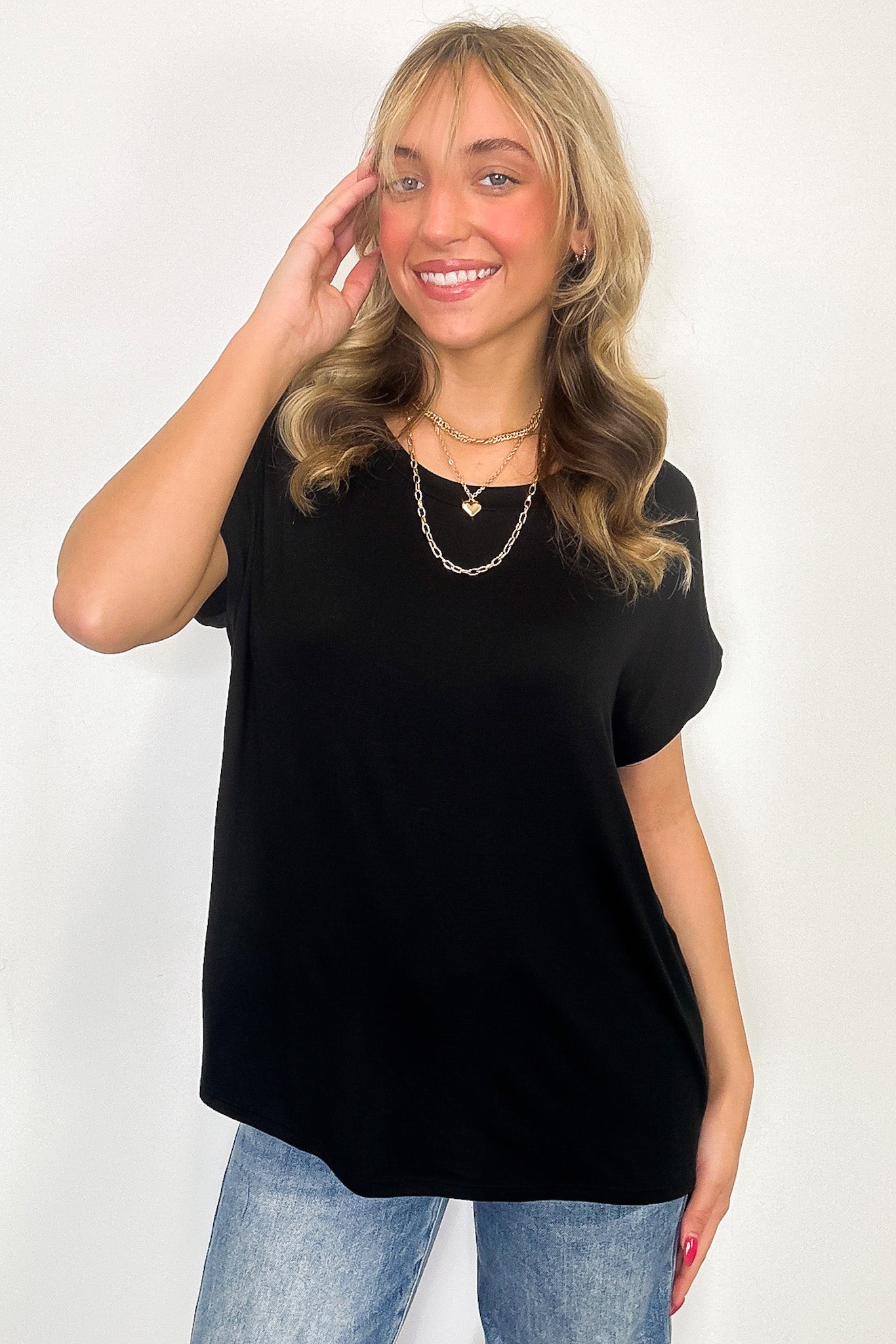 Camielle Round Neck Short Sleeve Top - FINAL SALE - Madison and Mallory
