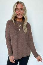 Chill Essentials Ribbed Brushed Knit Pocket Top - FINAL SALE - Madison and Mallory