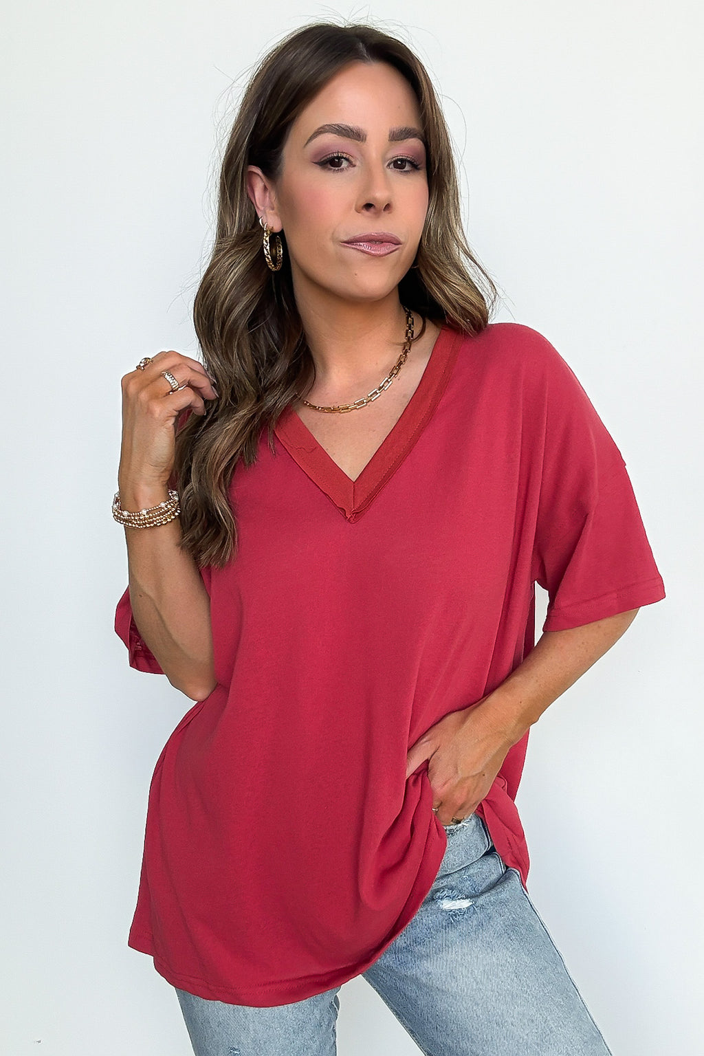 Free Spirit Stone Washed Tee - BACK IN STONE - Madison and Mallory