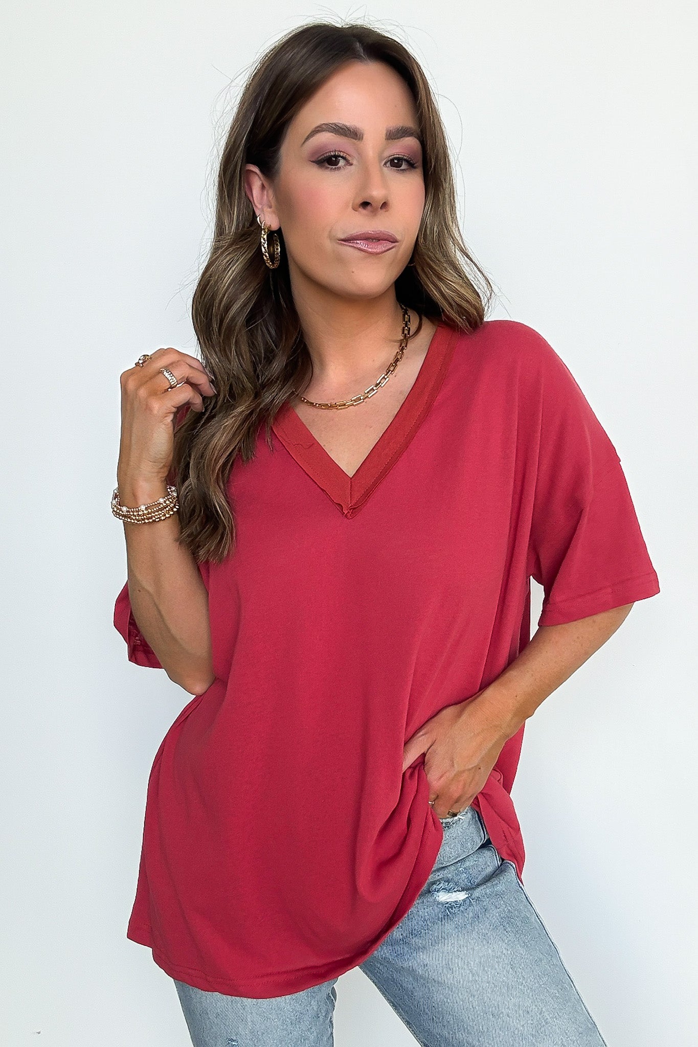 Free Spirit Stone Washed Tee - BACK IN STONE - Madison and Mallory