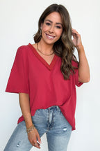 Tomato / S Free Spirit Stone Washed Tee - BACK IN STONE - Madison and Mallory