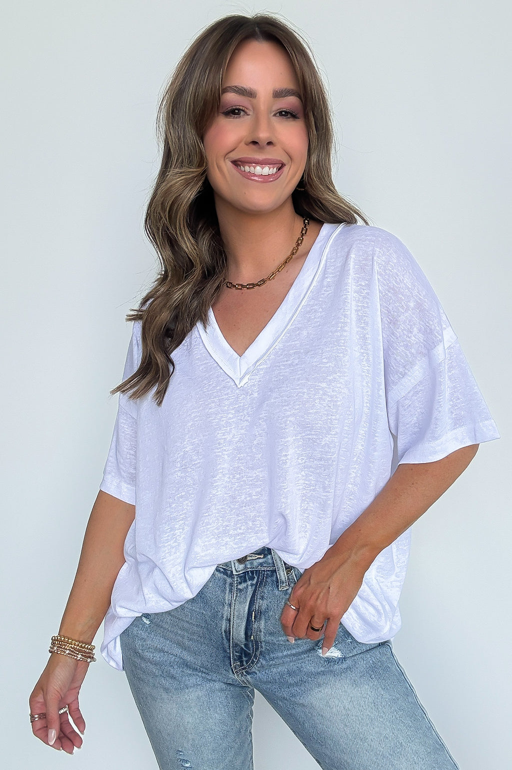 Off White / S Free Spirit Stone Washed Tee - BACK IN STONE - Madison and Mallory