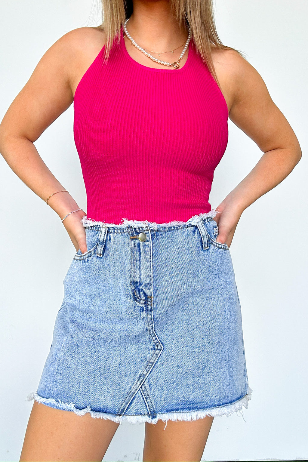 Carmelia Ribbed Tank Bodysuit - FINAL SALE - Madison and Mallory