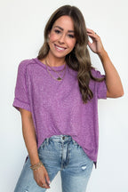 Sunday Muse Melange High Low Tee - BACK IN STOCK - Madison and Mallory