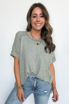 Sunday Muse Melange High Low Tee - BACK IN STOCK - Madison and Mallory