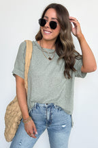 Sunday Muse Melange High Low Tee - BACK IN STOCK - Madison and Mallory