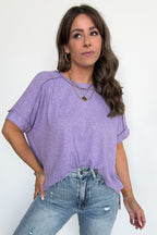 Sunday Muse Melange High Low Tee - BACK IN STOCK - Madison and Mallory