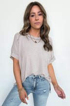 Sunday Muse Melange High Low Tee - BACK IN STOCK - Madison and Mallory
