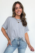 Sunday Muse Melange High Low Tee - BACK IN STOCK - Madison and Mallory