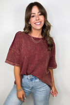 Wild Drift Acid Wash Relaxed Tee - BACK IN STOCK - Madison and Mallory