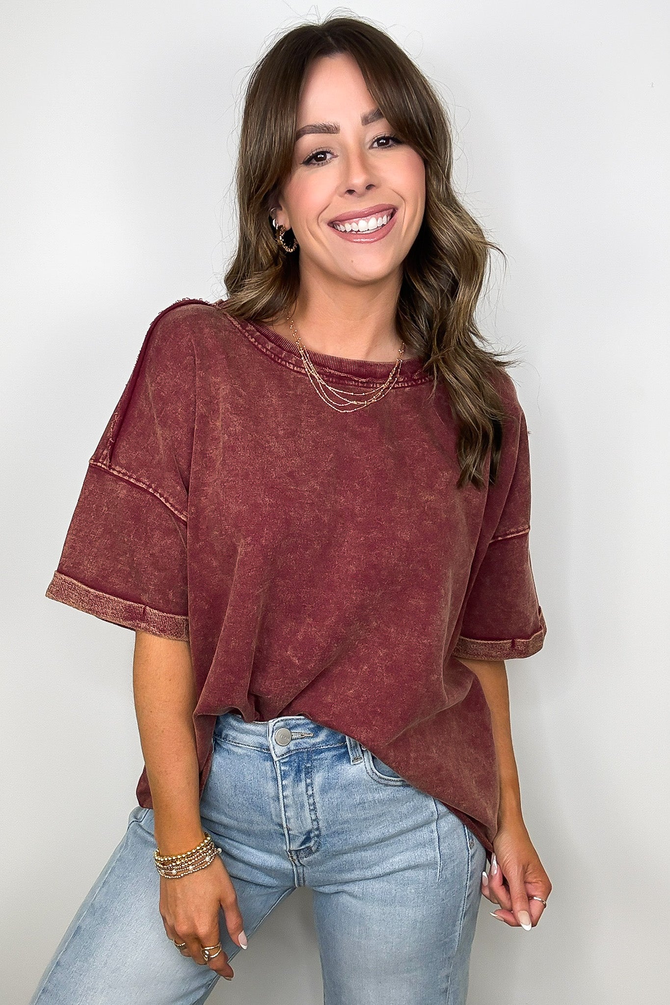Wild Drift Acid Wash Relaxed Tee - BACK IN STOCK - Madison and Mallory