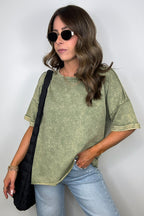 Wild Drift Acid Wash Relaxed Tee - BACK IN STOCK - Madison and Mallory