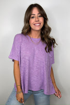 Zen Zone Oversized Semi-Sheer Knit Pocket Top - BACK IN STOCK