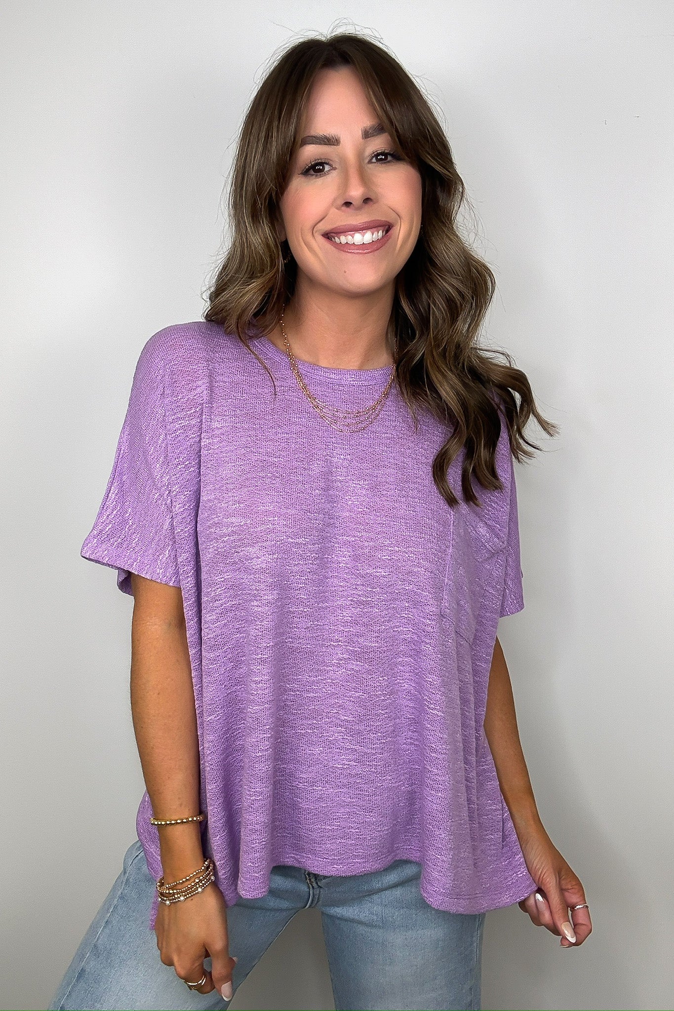 Zen Zone Oversized Semi-Sheer Knit Pocket Top - BACK IN STOCK