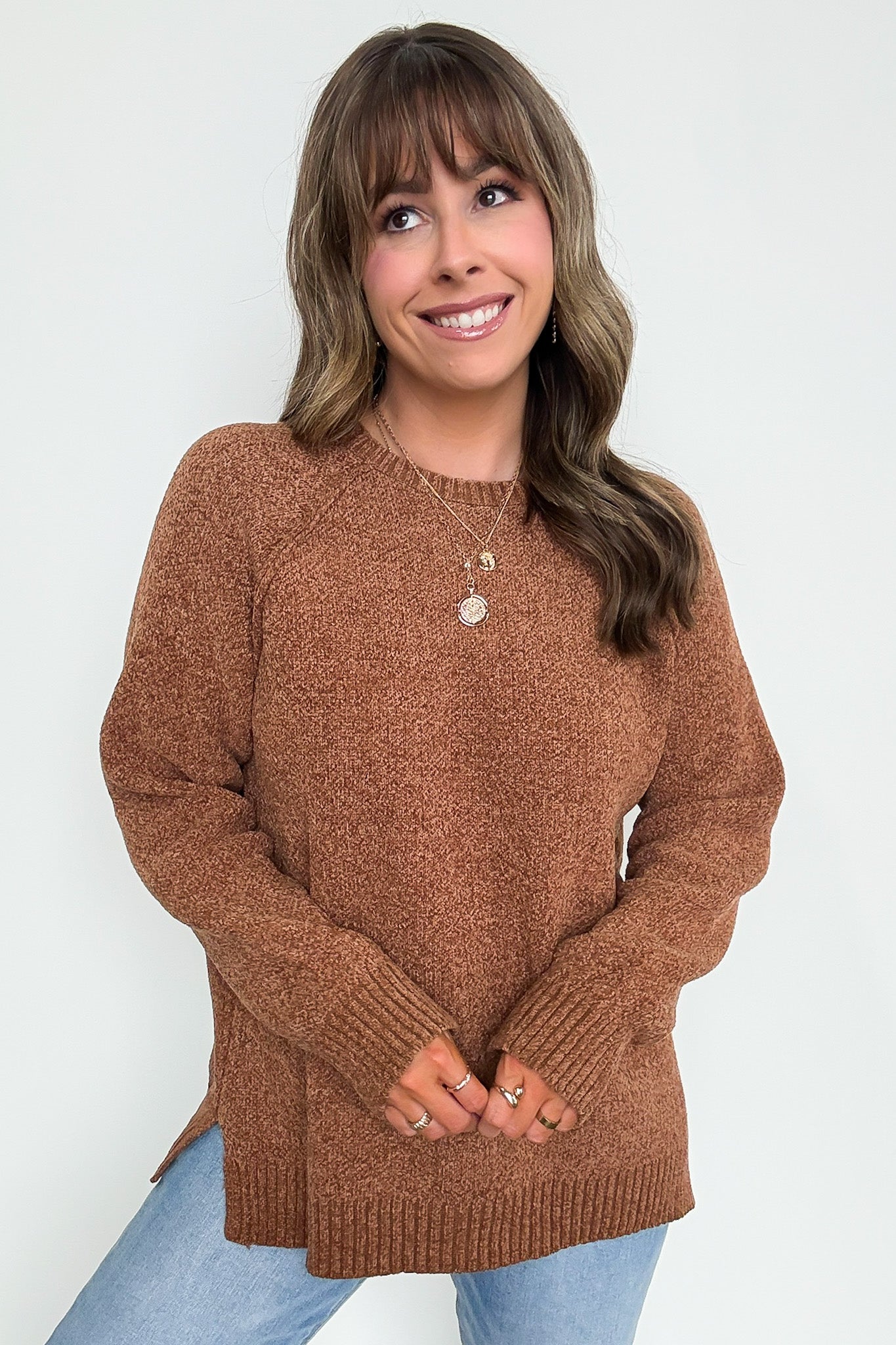 Easily Endearing Chenille Knit Raglan Sweater - BACK IN STOCK - Madison and Mallory