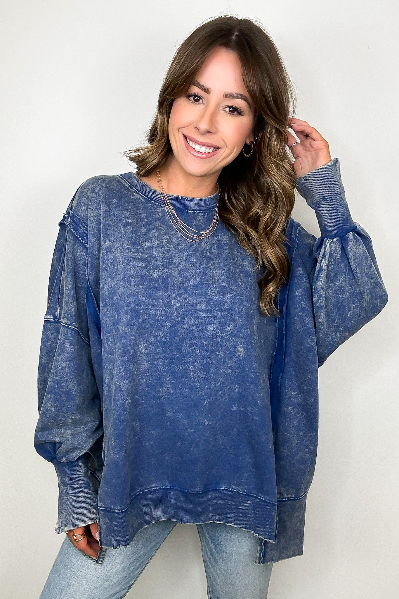 August Glow Acid Wash Pullover -  BACK IN STOCK