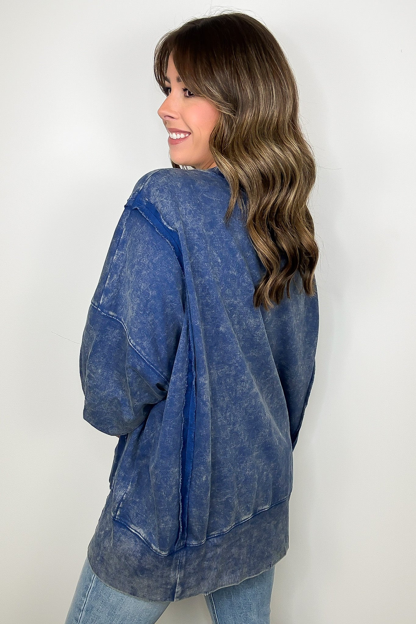 August Glow Acid Wash Pullover - BACK IN STOCK - Madison and Mallory