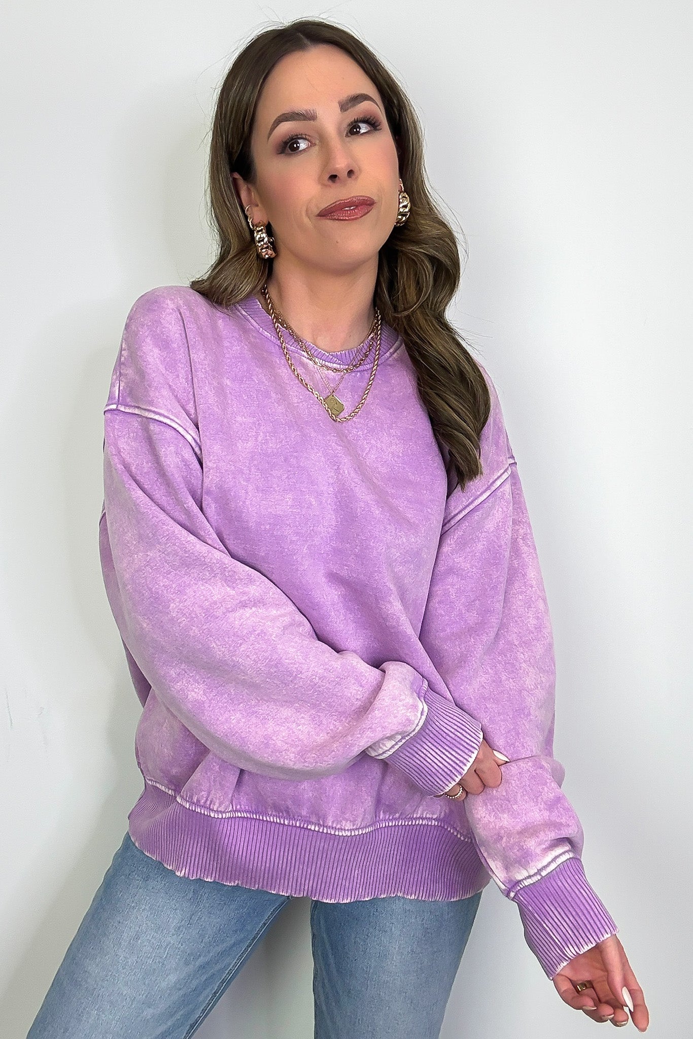 Cozy Vibes Acid Wash Oversized Pullover - BACK IN STOCK · Madison