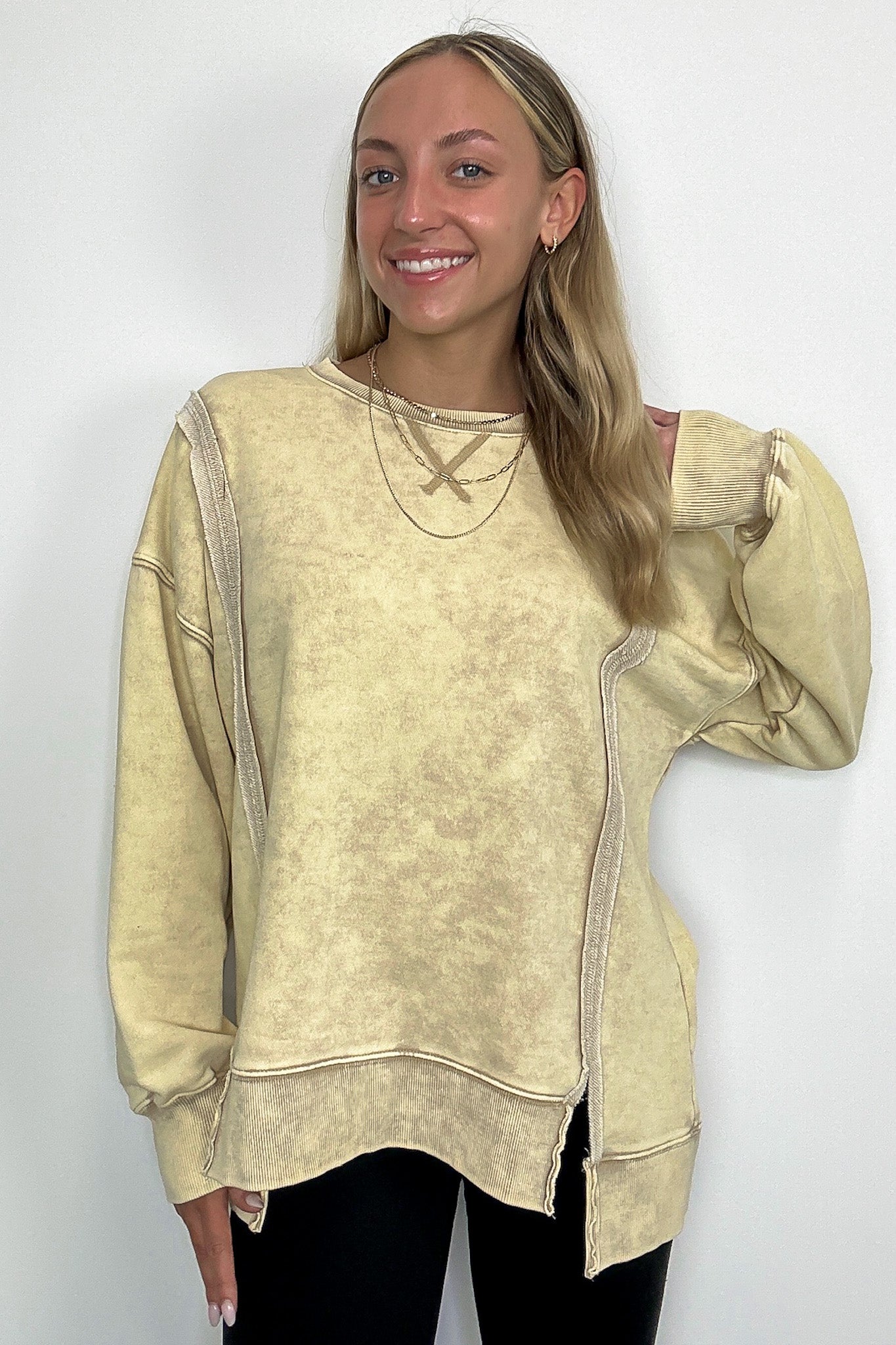 Kathryn Mineral Washed Oversized Pullover - FINAL SALE - Madison and Mallory