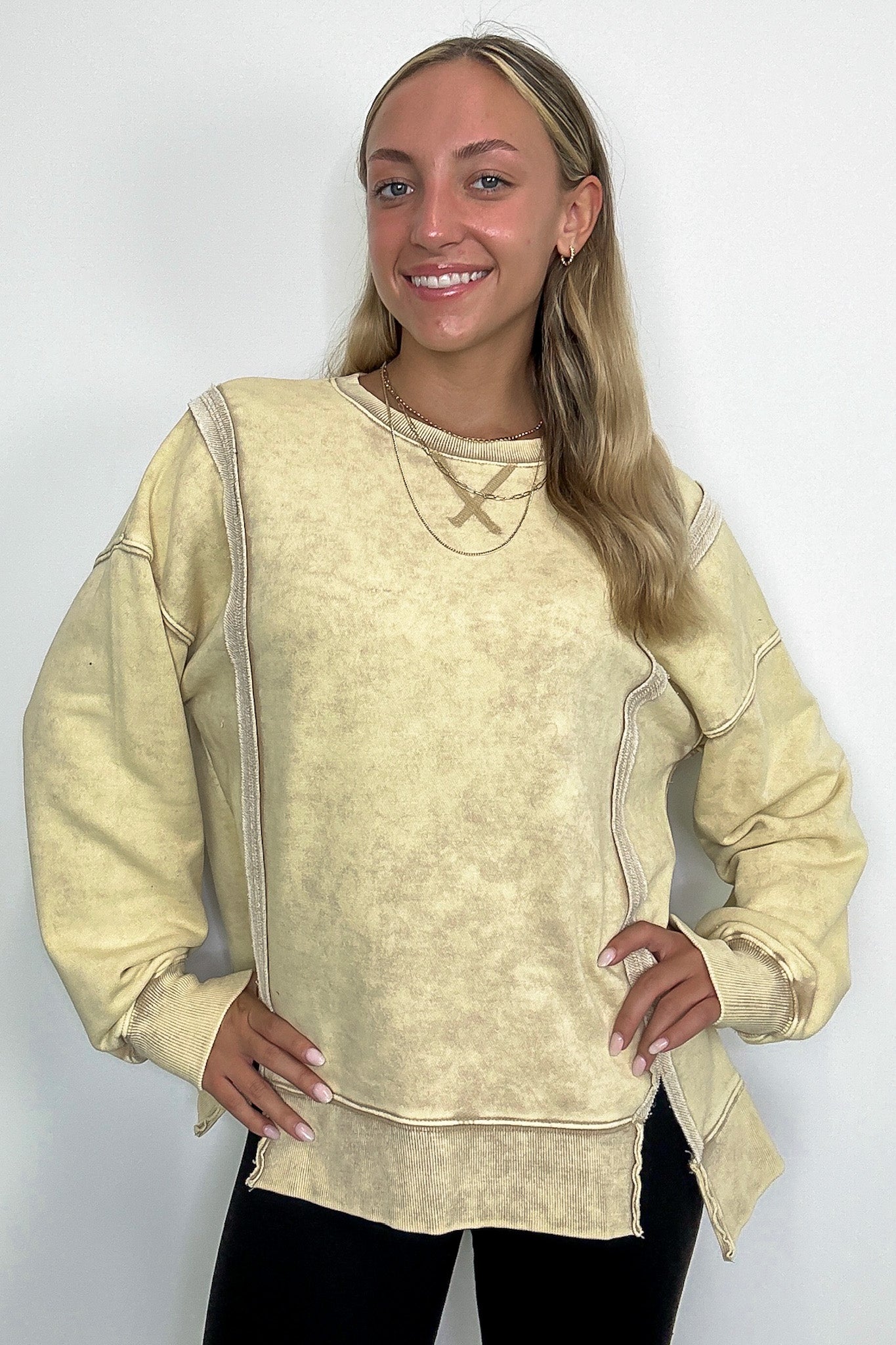 Kathryn Mineral Washed Oversized Pullover - FINAL SALE - Madison and Mallory