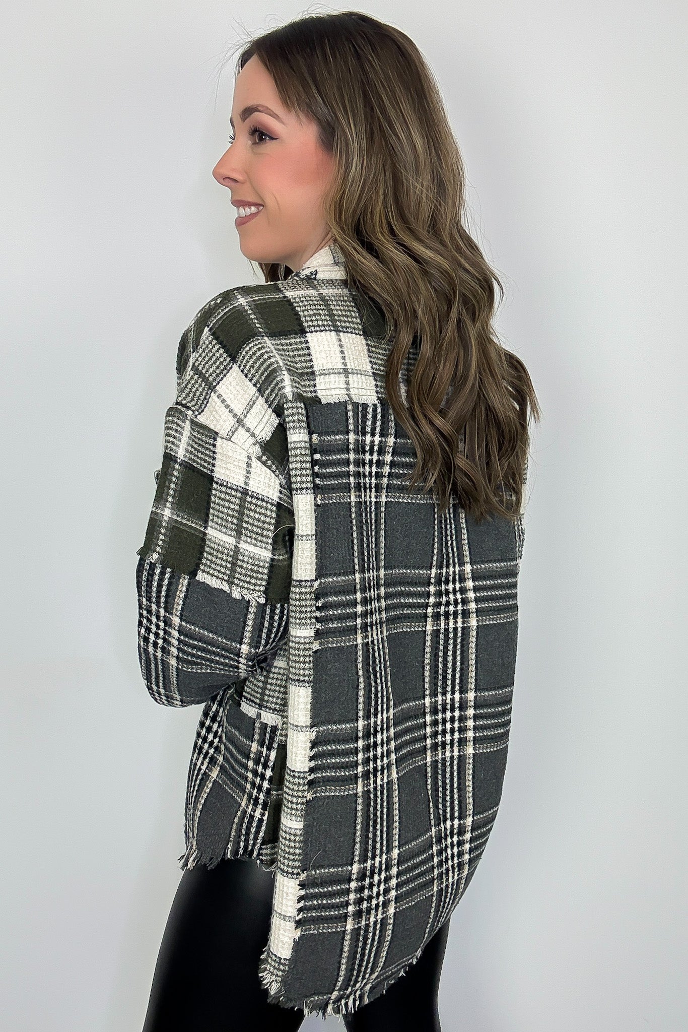 Notoriously Cool Mixed Plaid Oversized Shacket - Madison and Mallory