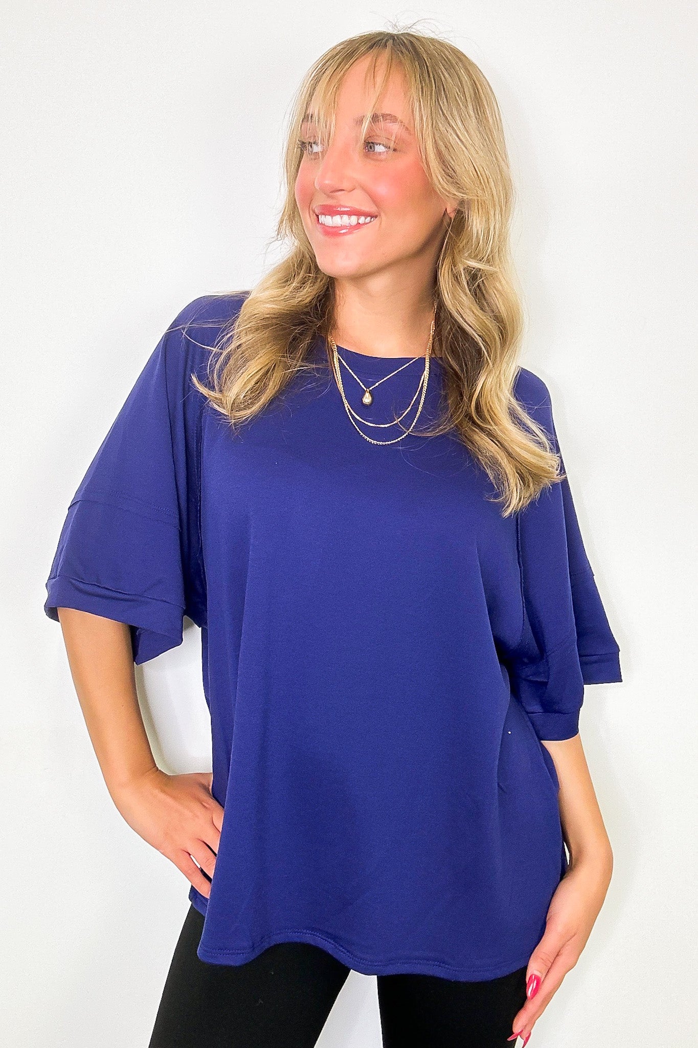 Chill Out Terry Knit Raw Edge Relaxed Top - BACK IN STOCK - Madison and Mallory