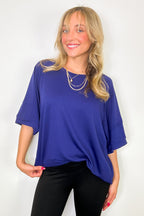 Chill Out Terry Knit Raw Edge Relaxed Top - BACK IN STOCK - Madison and Mallory