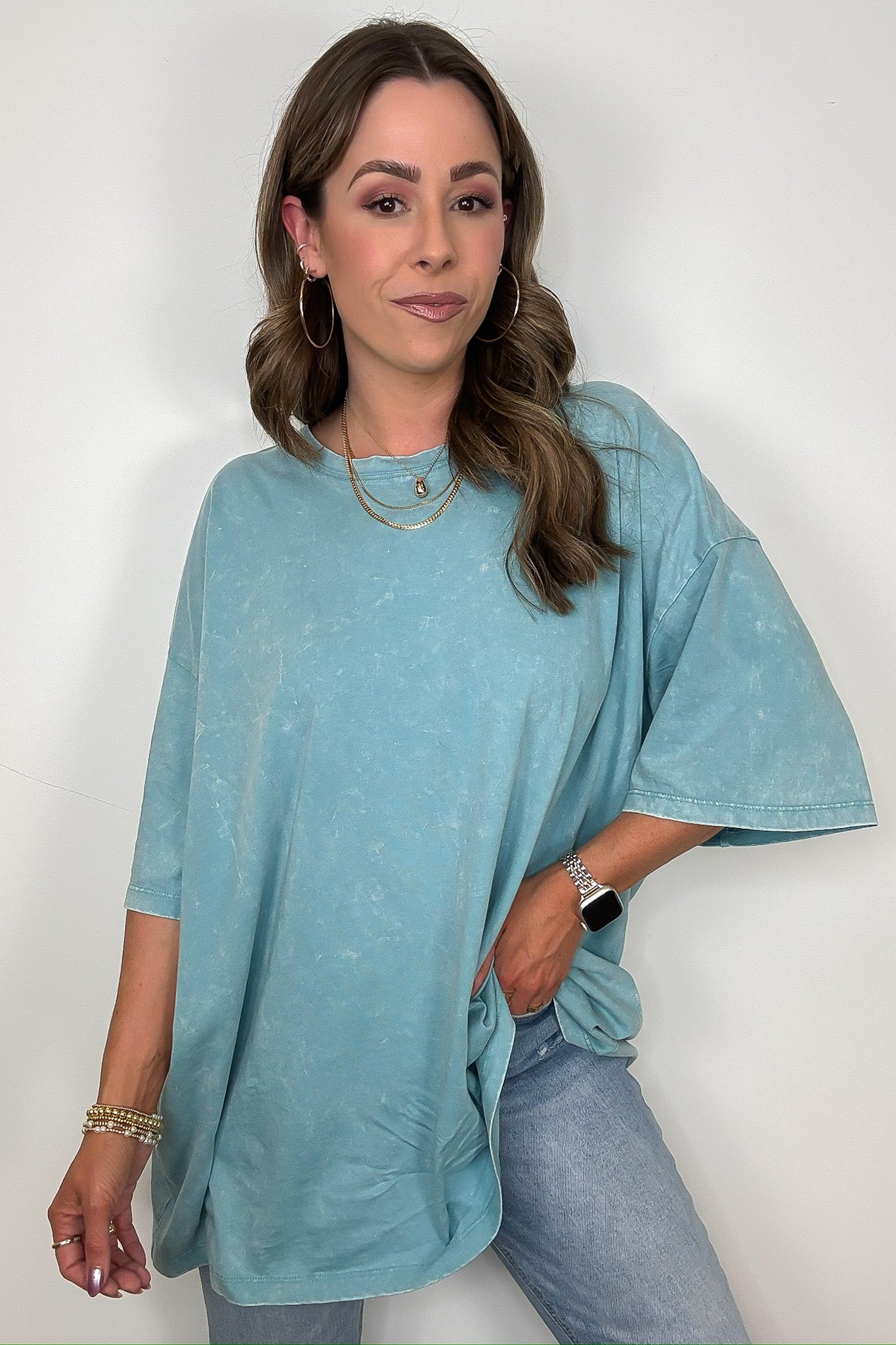 Weekend Awaits Mineral Wash Oversized Top - BACK IN STOCK