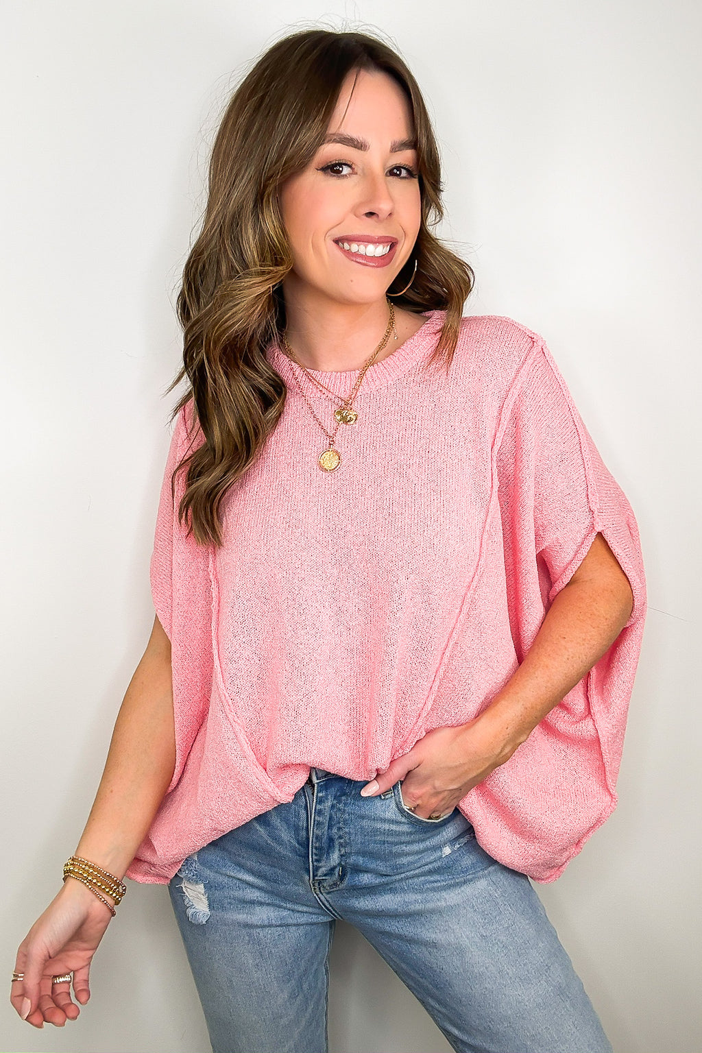 Candice Drop Shoulder Exposed Seam Sweater - BACK IN STOCK - Madison and Mallory