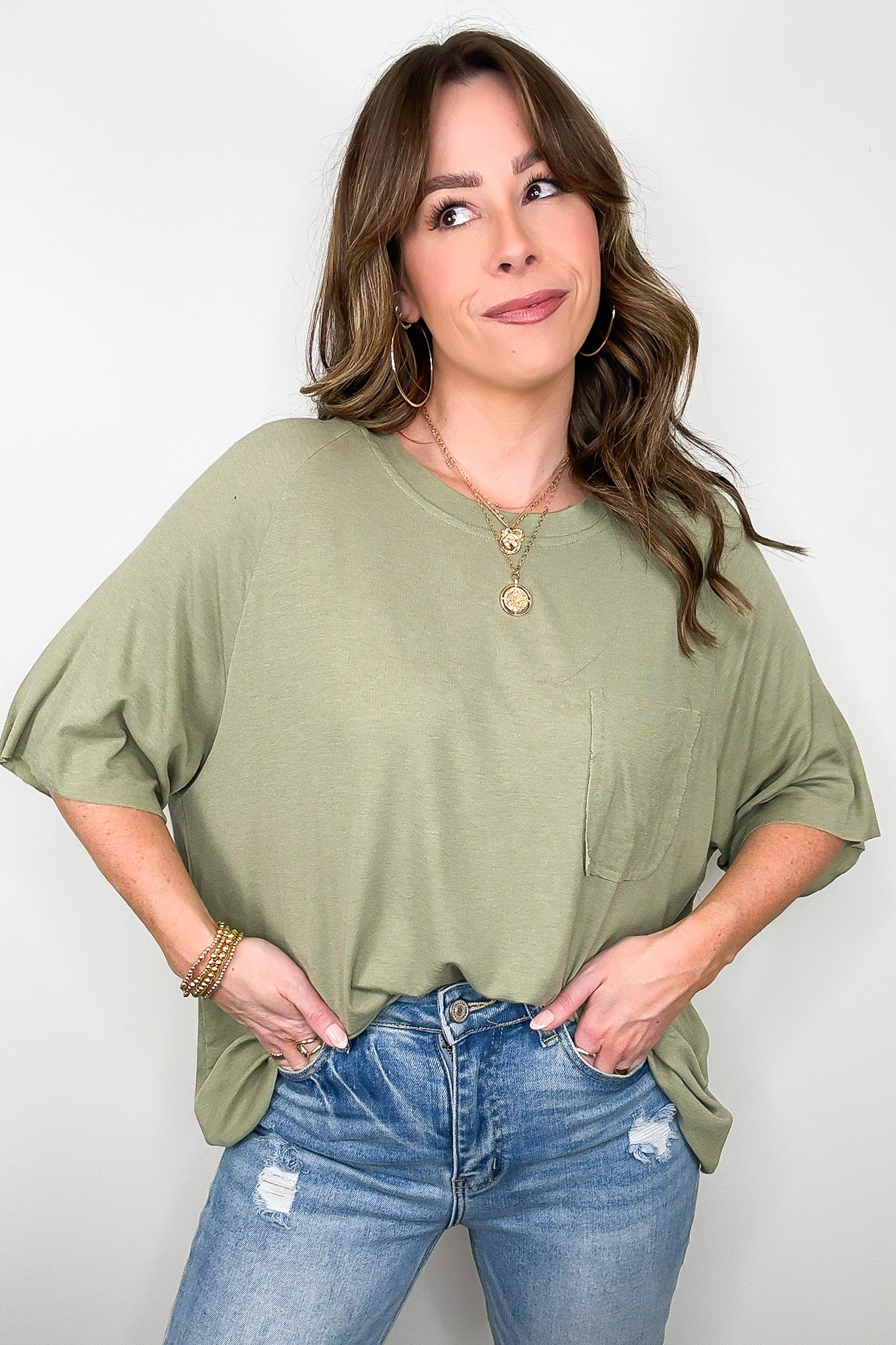 Inspire Me Casual Pocket Tee - BACK IN STOCK - Madison and Mallory