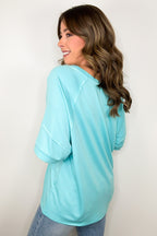 Chill Out Terry Knit Raw Edge Relaxed Top - BACK IN STOCK - Madison and Mallory