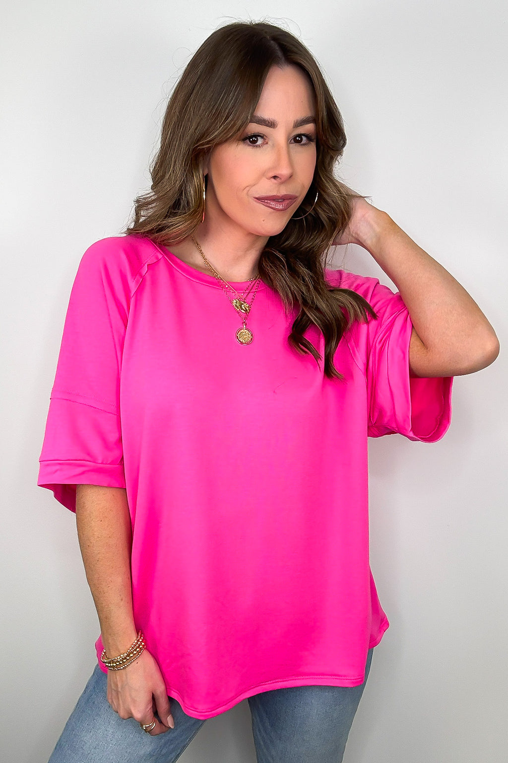 Chill Out Terry Knit Raw Edge Relaxed Top - BACK IN STOCK - Madison and Mallory