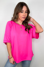 Chill Out Terry Knit Raw Edge Relaxed Top - BACK IN STOCK - Madison and Mallory