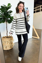 Cozy Stripe Delight Knit Sweater - FINAL SALE - Madison and Mallory