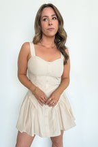 Dreamy Date Gathered Button Detail Dress - FINAL SALE - Madison and Mallory