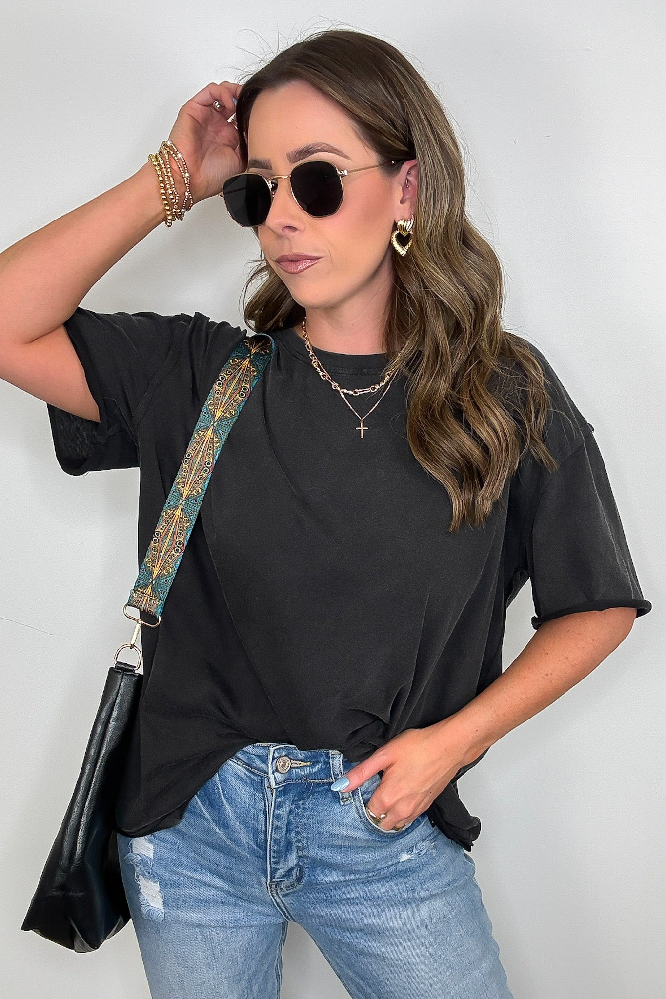 Black / S Classic Relaxed Fit Top - Madison and Mallory