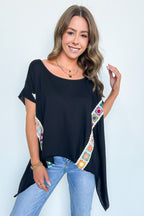 Liz Crochet Trim Batwing Top - BACK IN STOCK - Madison and Mallory