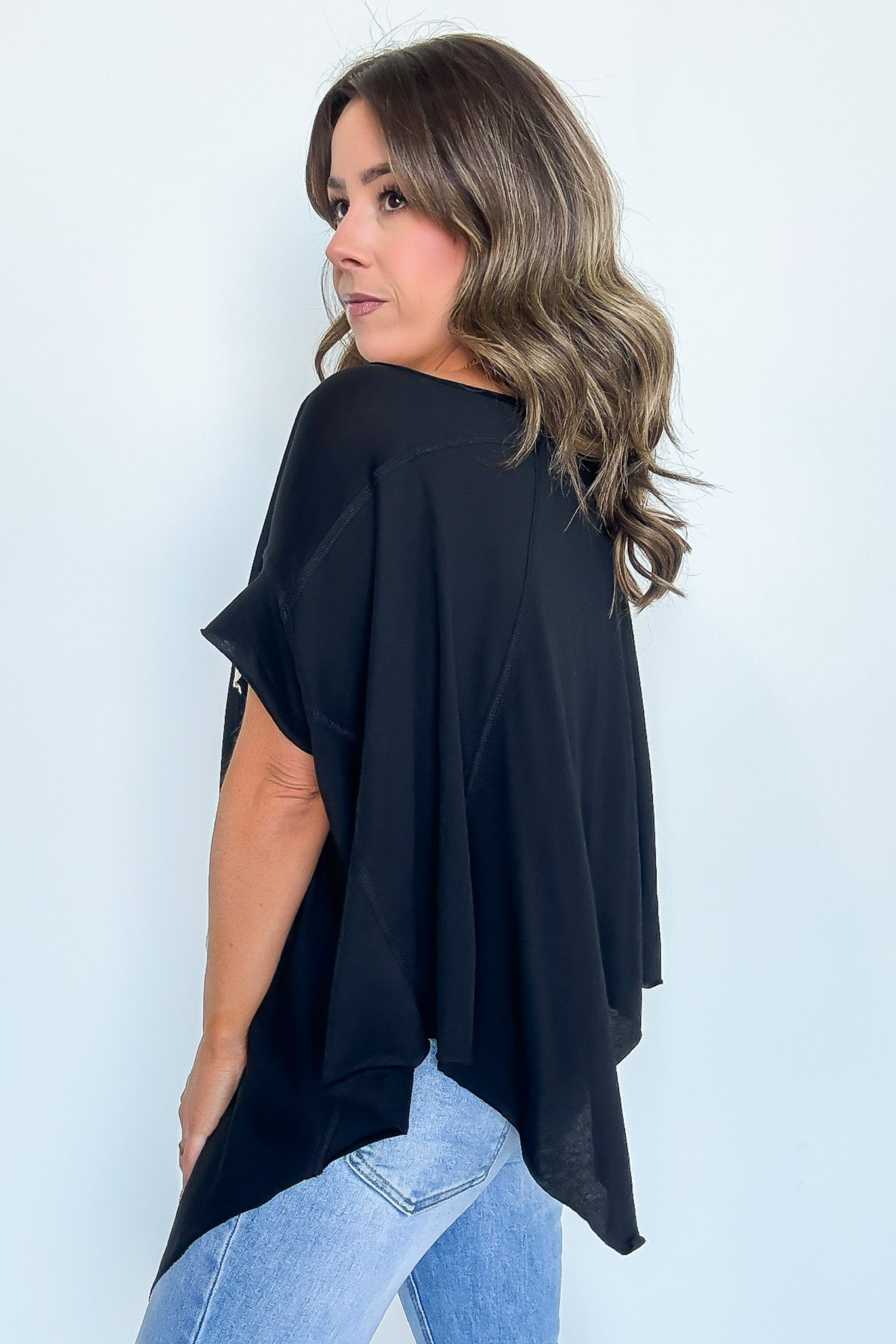 Liz Crochet Trim Batwing Top - Madison and Mallory