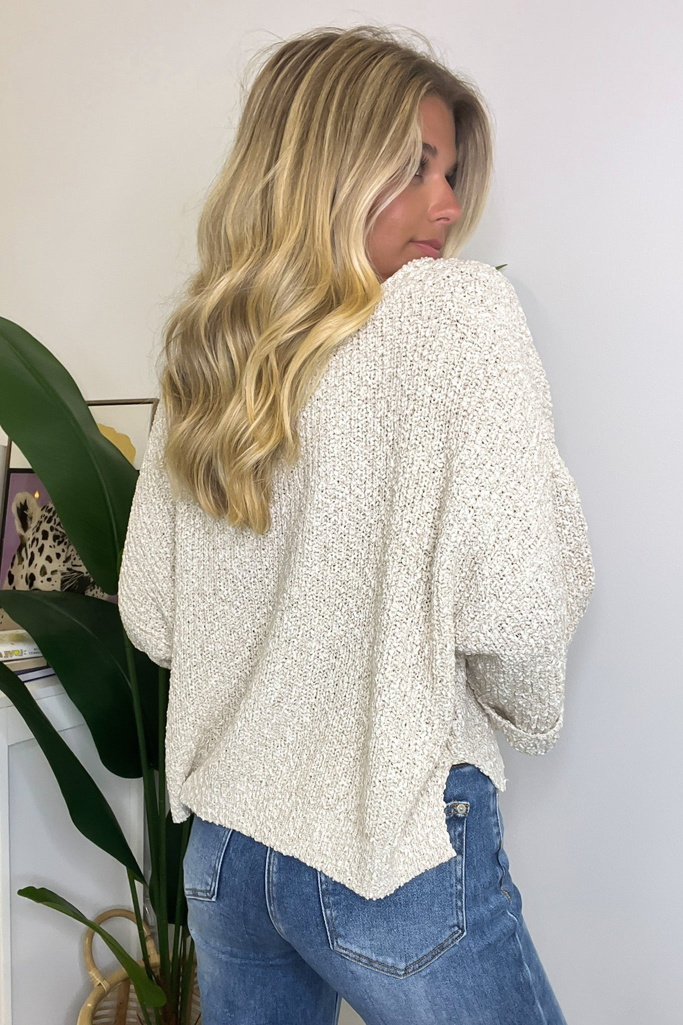  Leonie V-Neck Patch Knit Pullover - BACK IN STOCK - Madison and Mallory