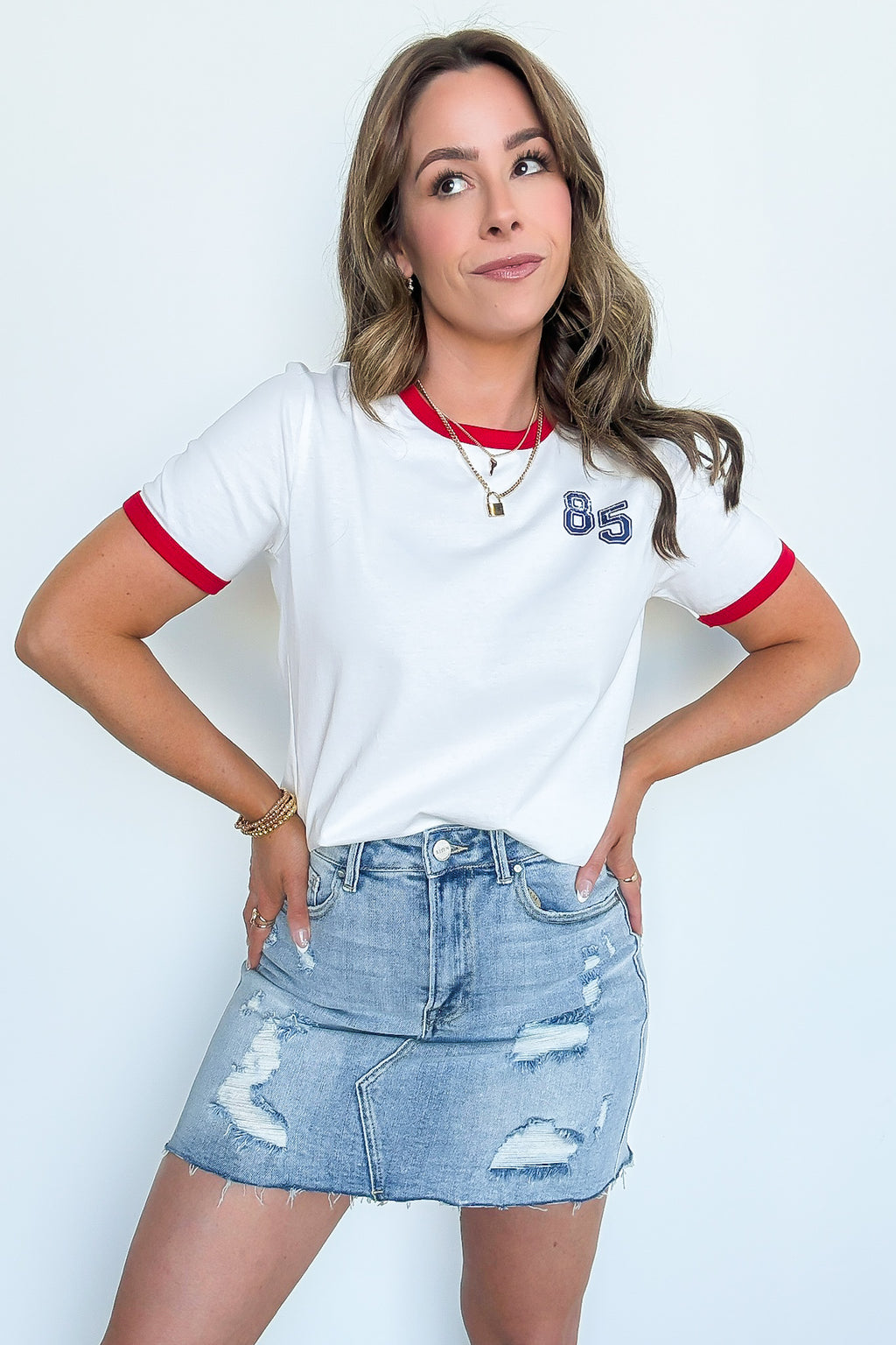 Impressionable Moment Distressed Denim Skirt - BACK IN STOCK - Madison and Mallory