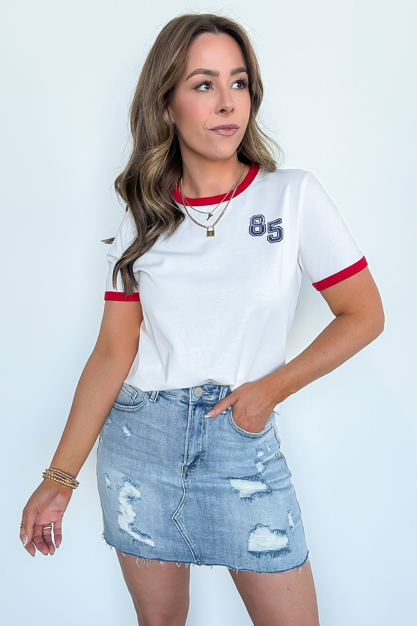 Impressionable Moment Distressed Denim Skirt - BACK IN STOCK - Madison and Mallory