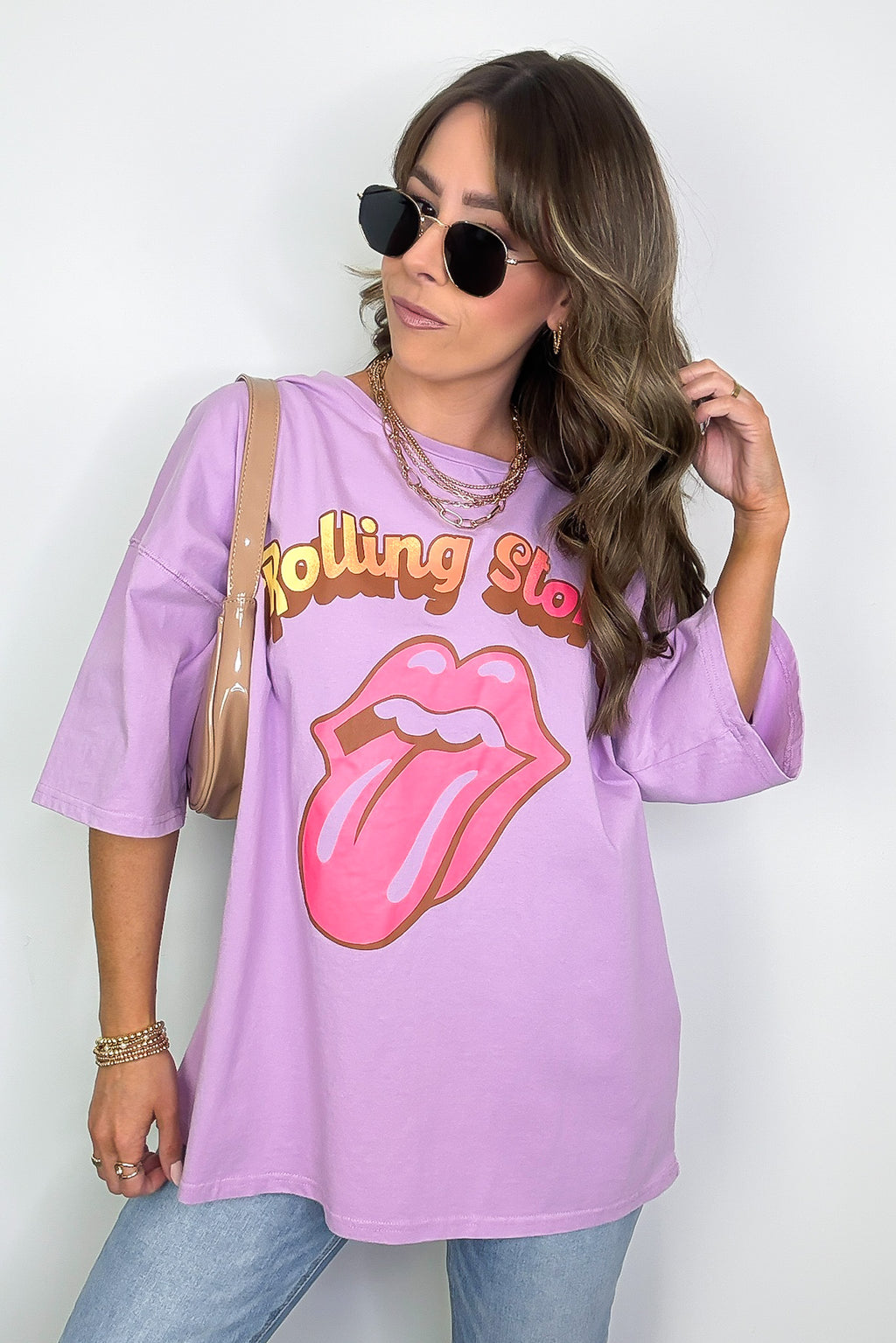 The Rolling Stones Oversized Graphic Tee - FINAL SALE - Madison and Mallory
